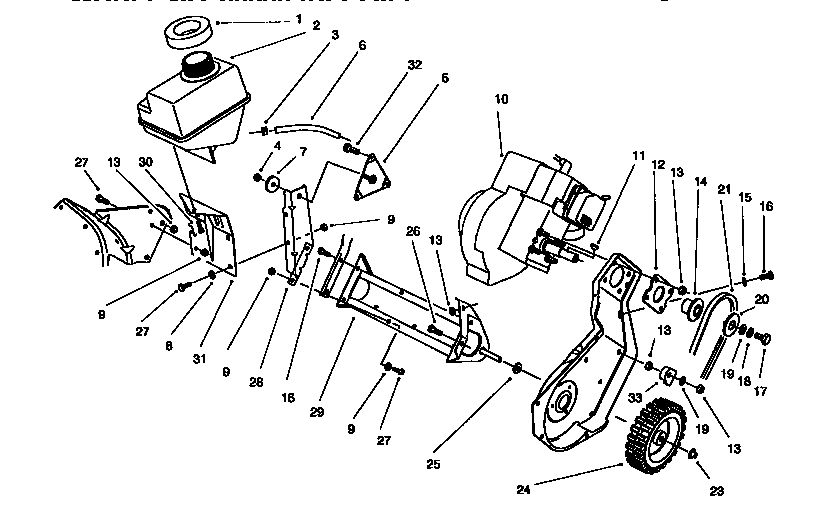 Engine And Frame Assembly - Recoil Diagram and Parts List for 320 28222-8900001 & UP Lawn Boy Snow Blower